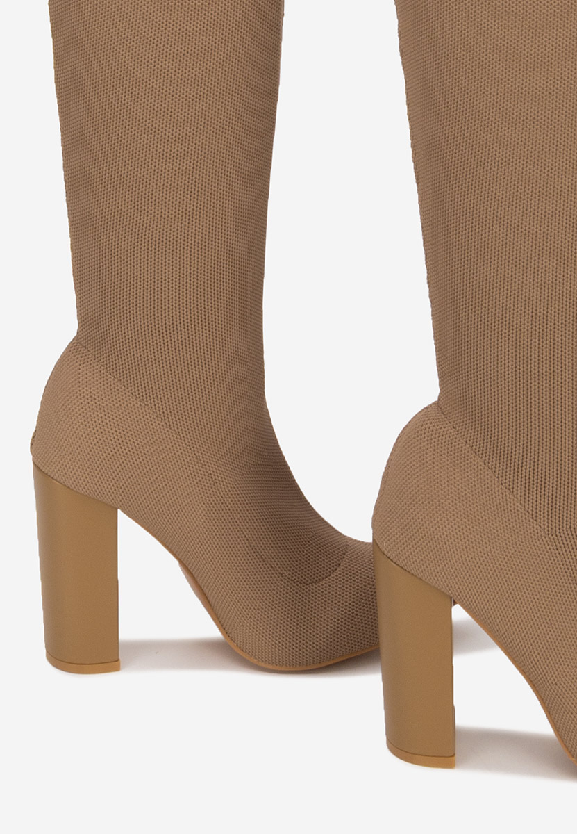 Bottes longues femme kaki Herrera