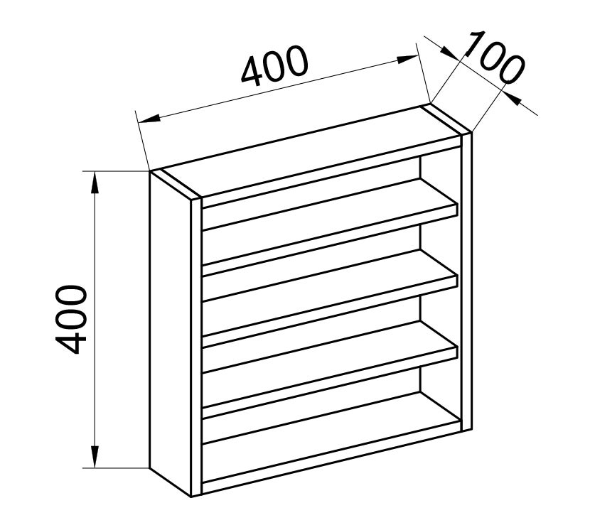 Esaldi S wandplank, kruidenrek, keuken, wit/honing eiken