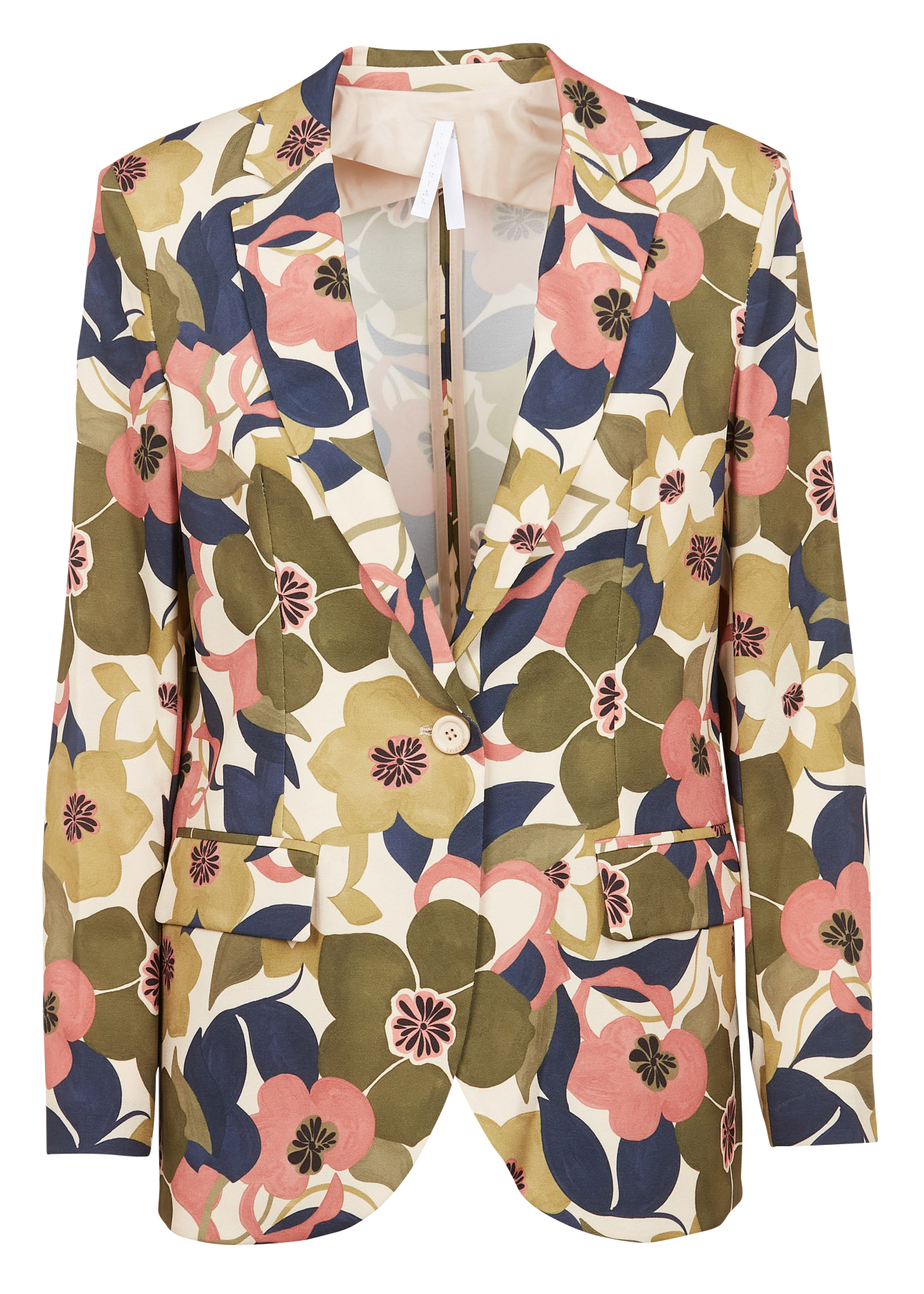 Blazer à motif fleuri | Vert