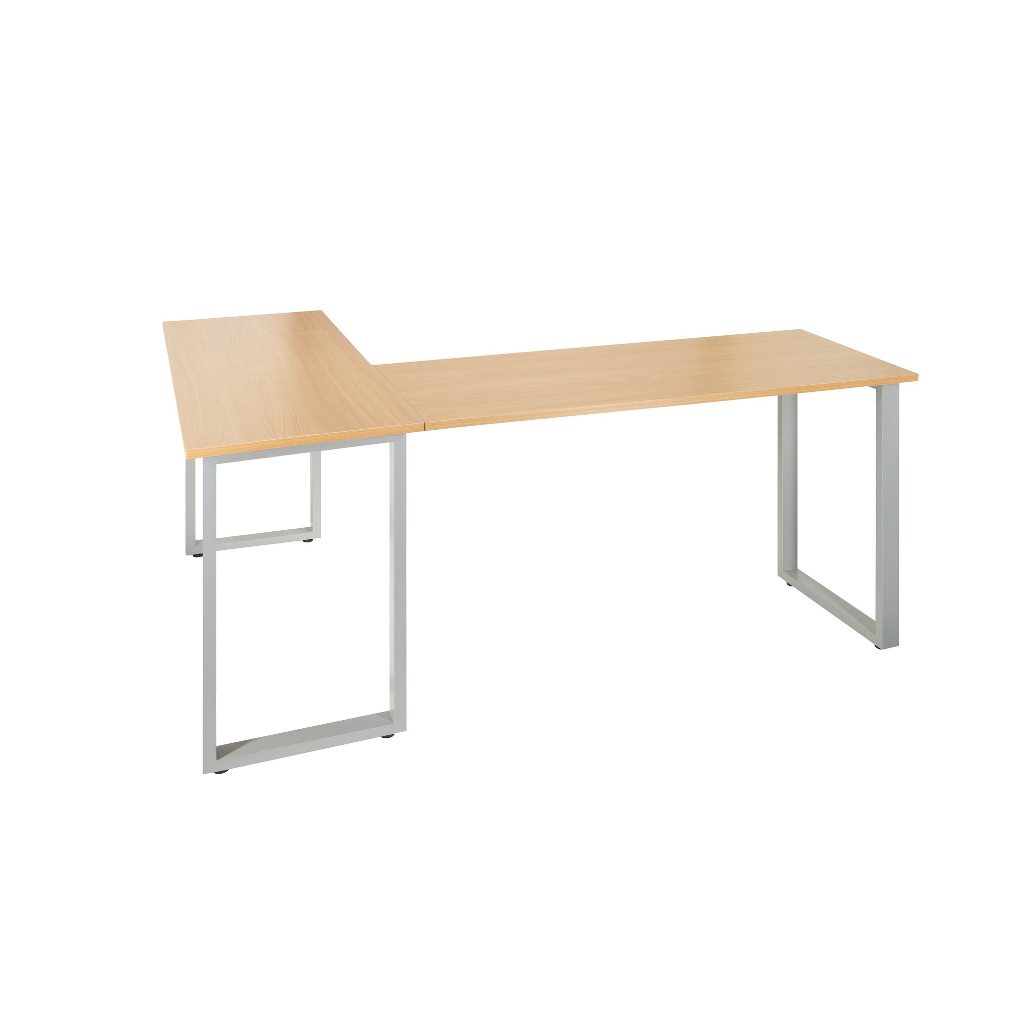 Eckschreibtisch WORKSPACE BASIC I Melaminharzbeschichtete Spanplatte, Gestell pulverbeschichteter Stahl hjh OFFICE
