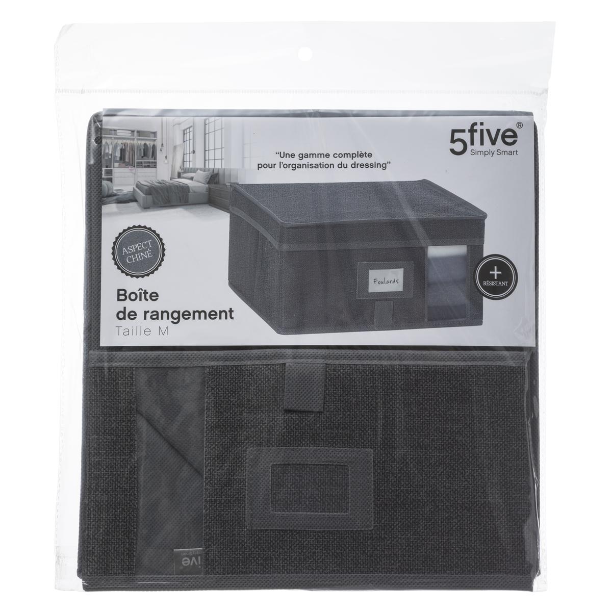 BOITE DE RANGEMENT GRIS CHINE 50X30X25CM