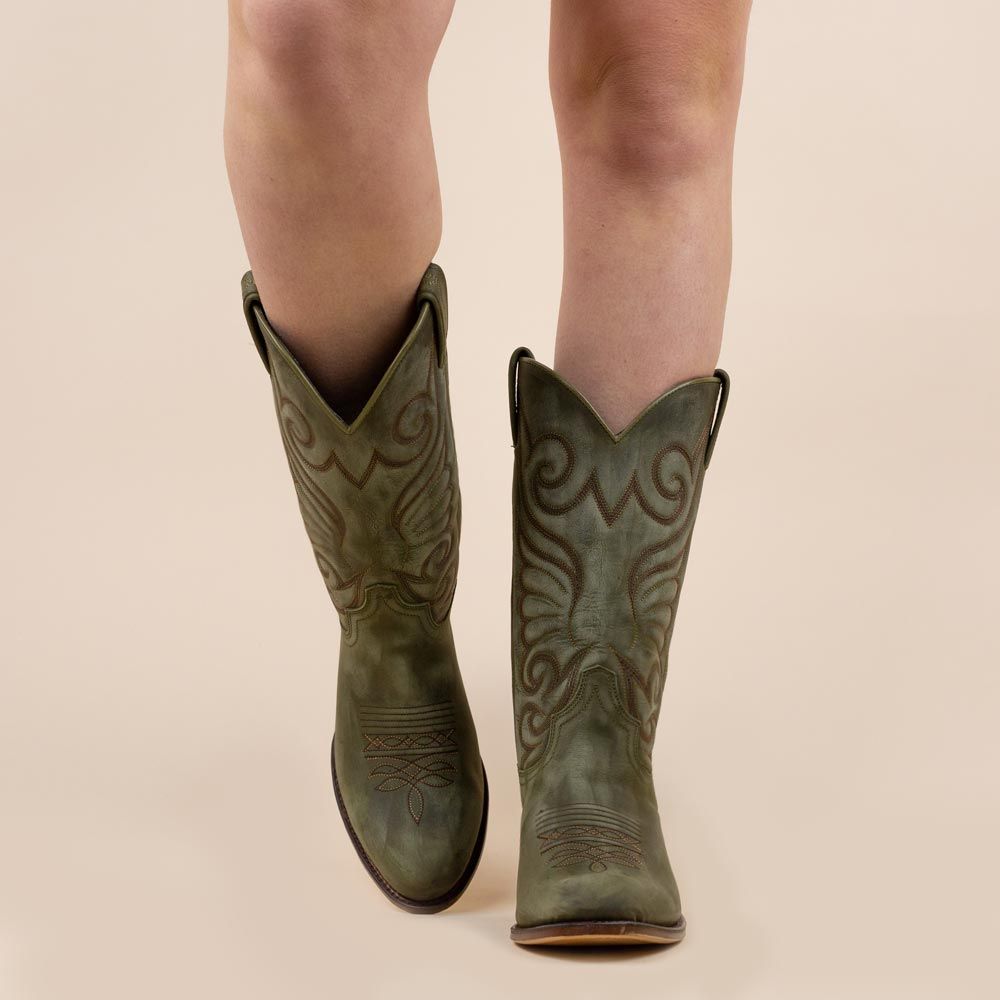 Sendra Flota Militar Lavado 11627 westernlaarzen groen