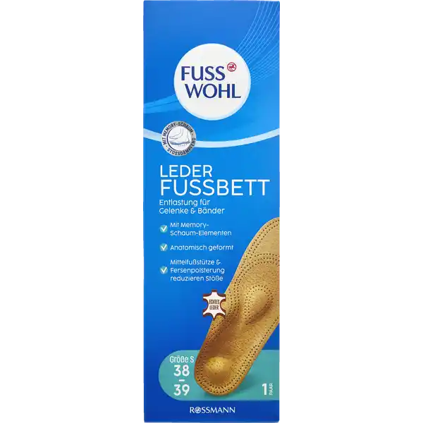 Lederfußbett Größe S 38-39