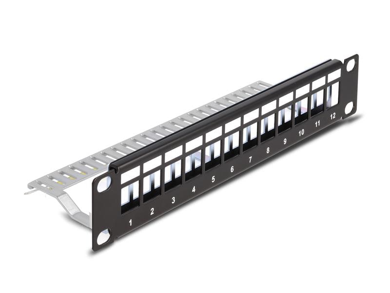 Delock Patchpanel Keystone 12 Port 1 HE 10