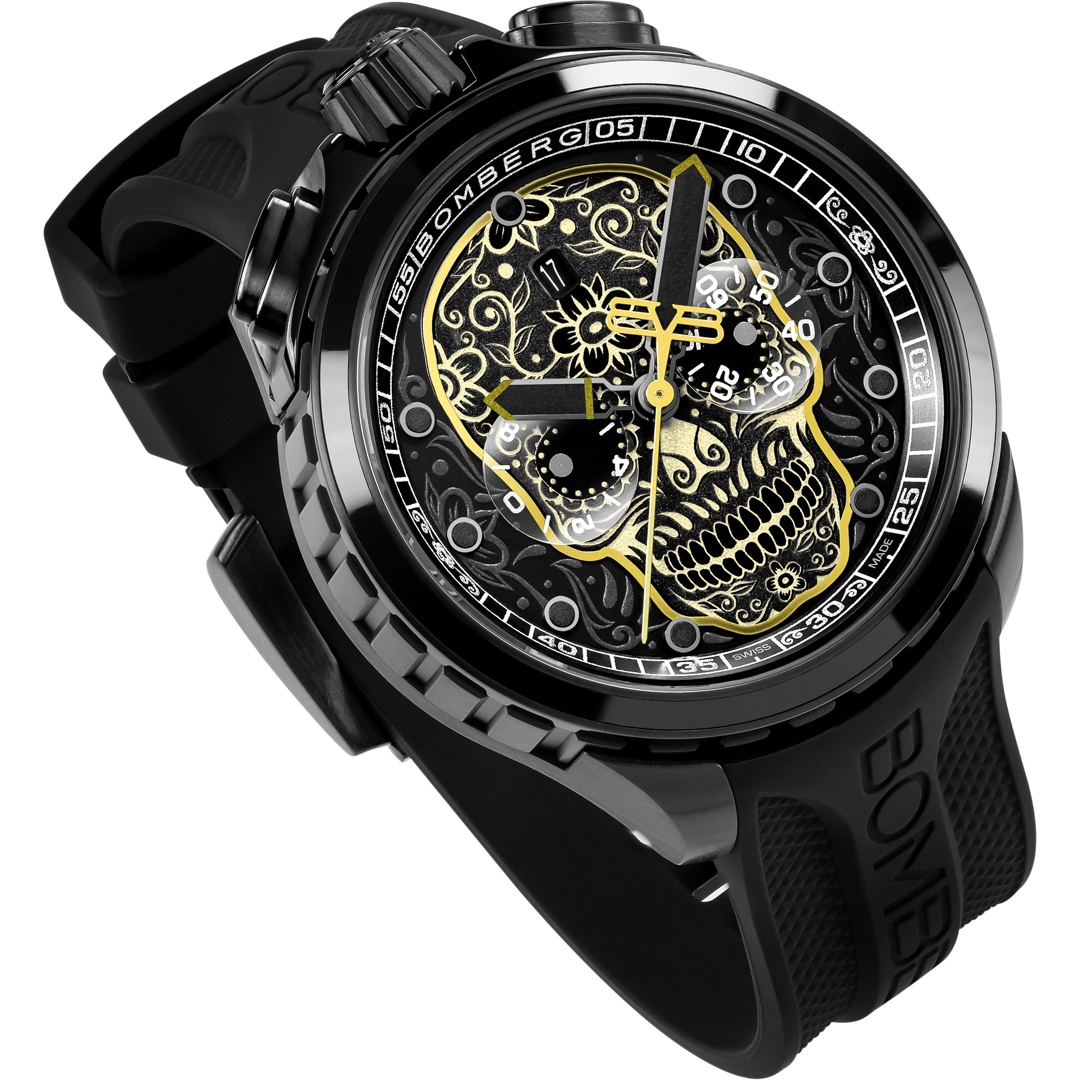 Bomberg Bolt-68 Heritage Sugar Skull Green Golden