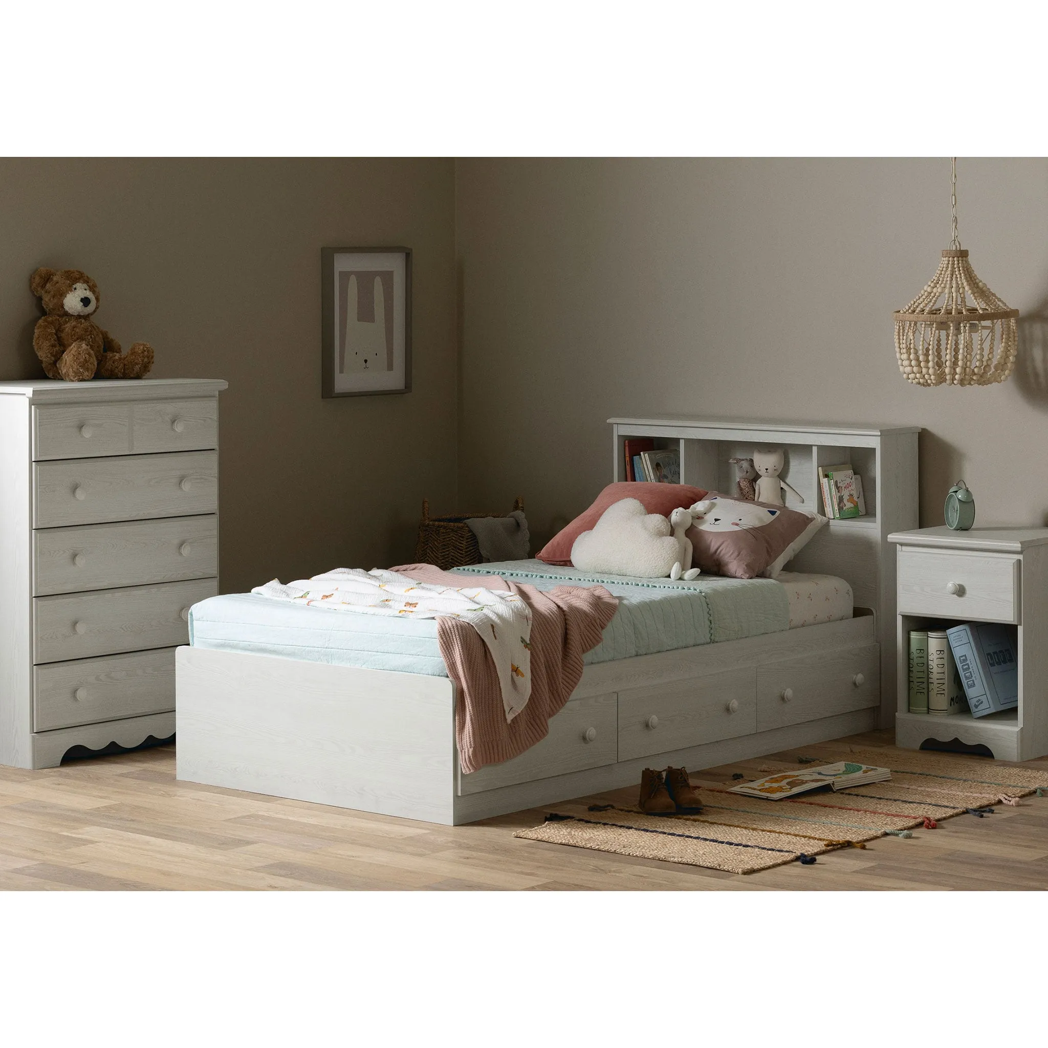 South Shore Commode 5 tiroirs - Summer Breeze Pin blanc