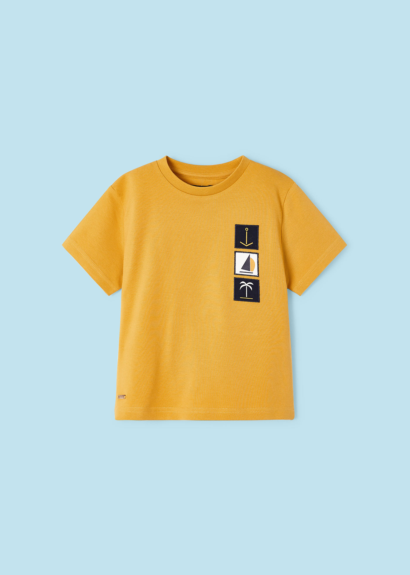 Camiseta Better Cotton Piqué para meninos, branca
