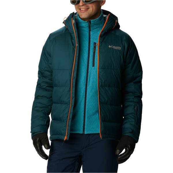 Veste de ski COLUMBIA ROARING FORK DOWN JACKET NIGHT WAVE/BRIGHT ORANGE POPS