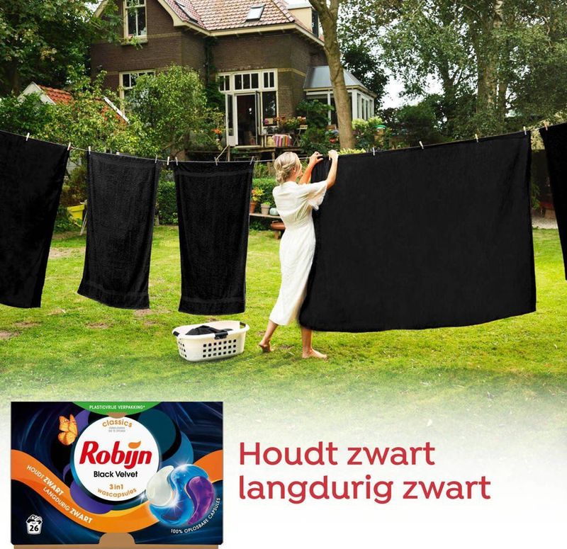 Robijn Classics Black Velvet 3-in-1 Wascapsules - 3 x 26 wasbeurten - Voordeelverpakking