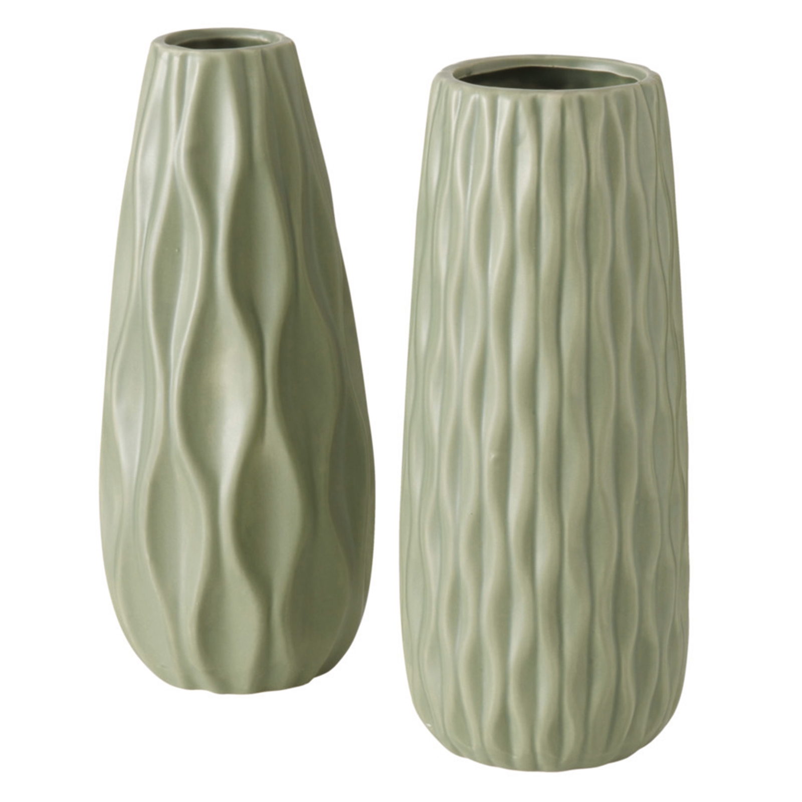 Vase - salbeigrün - sortiert - 25 cm