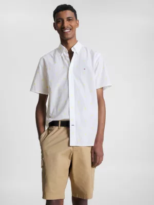 Camisa TH Monogram Regular de Manga Curta