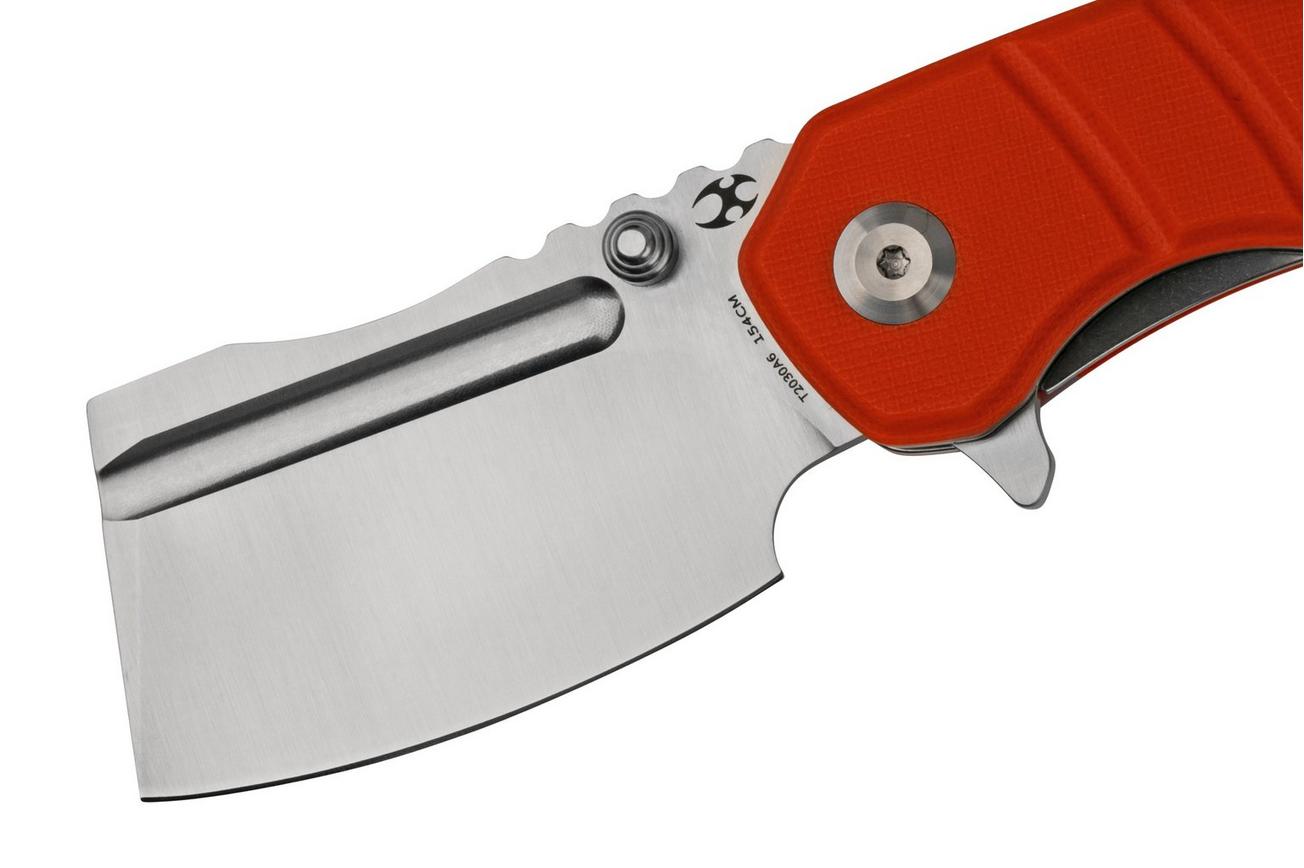 Kansept Korvid M T2030A6 Stonewashed, Orange G10 zakmes, Justin Koch design
