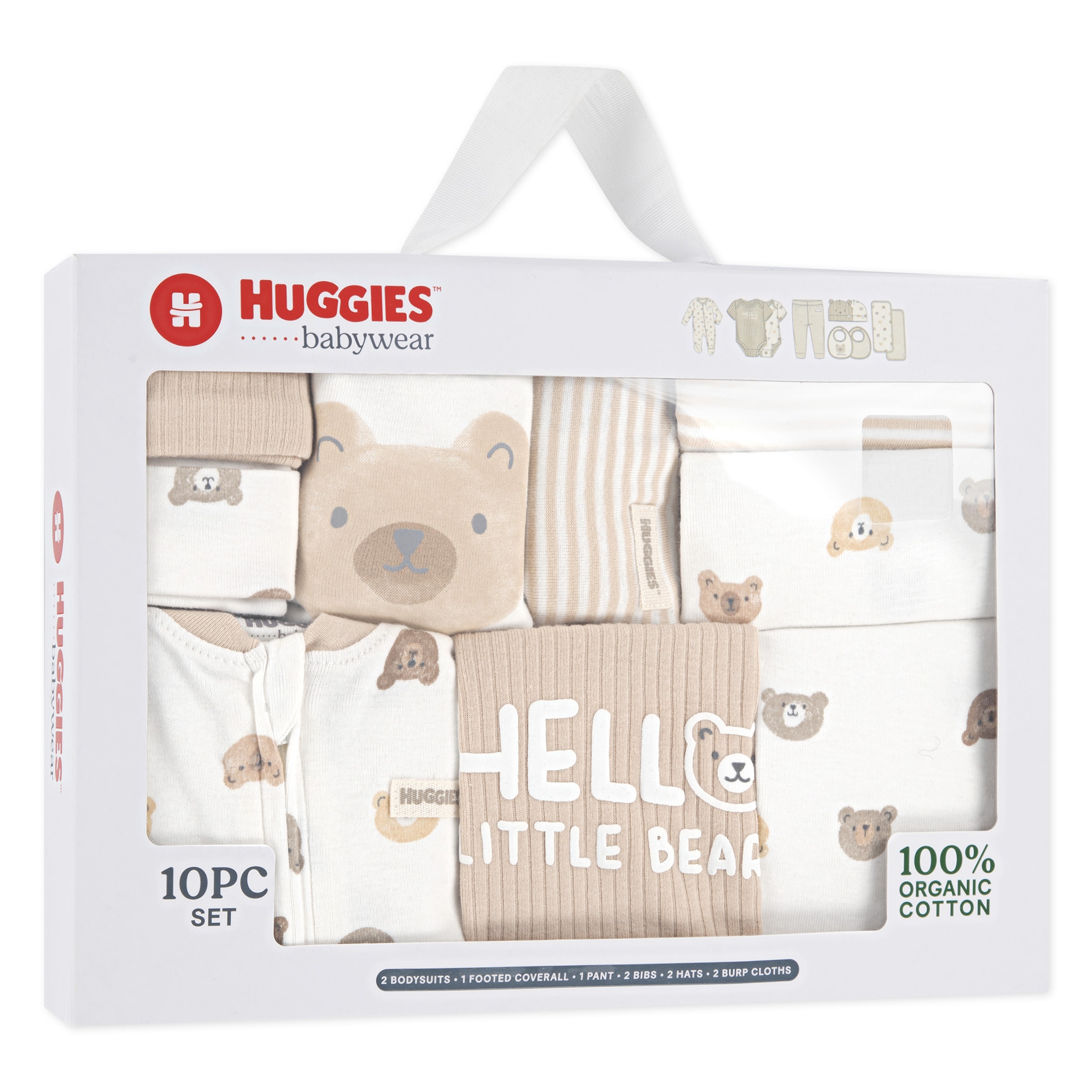 HUGGIES babywear Neugeborenen-Geschenkset »HGHN 10PC GIFT BOX SET«, 10 Stk. mit Bärchenmotiven