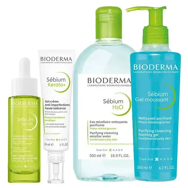 Rotina facial Bioderma para pele com tendência acneica