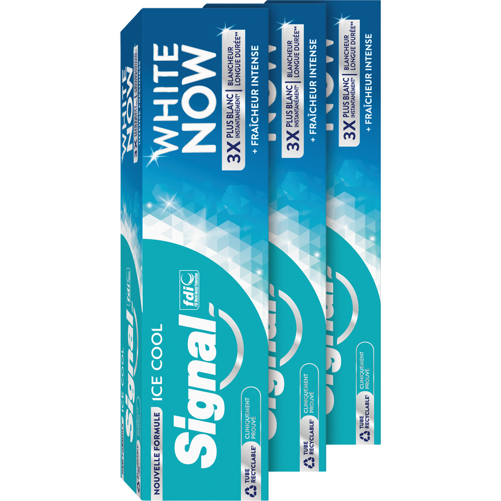 Signal Zahnpasta White Now Ice Cool 3 x 75 ml