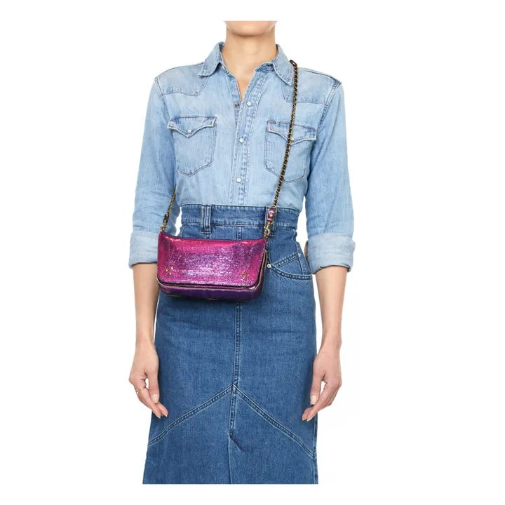 Jérôme Dreyfuss Sac Bobi S Lamé | Lamé Fuxia