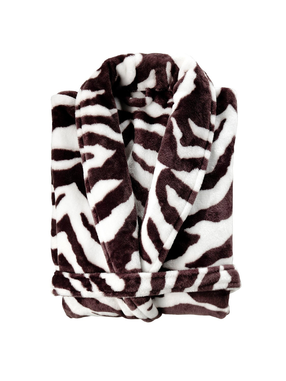 Zo Home Flanel Fleece Badjas Zebra - brown - L