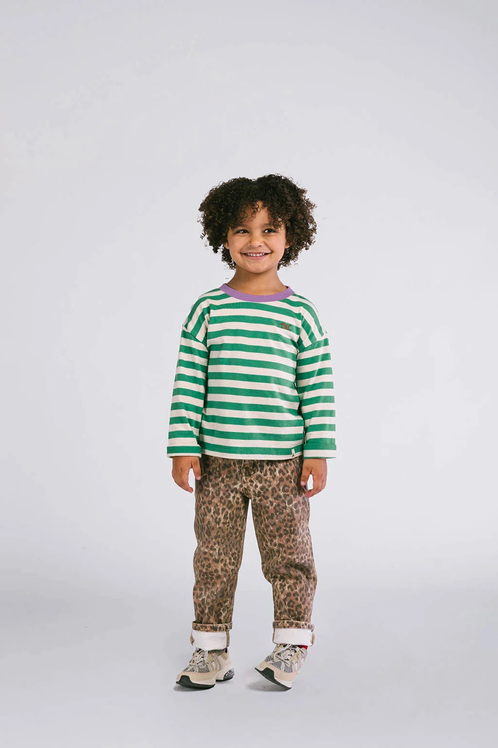 The New Chapter denim straight casual broek bruin