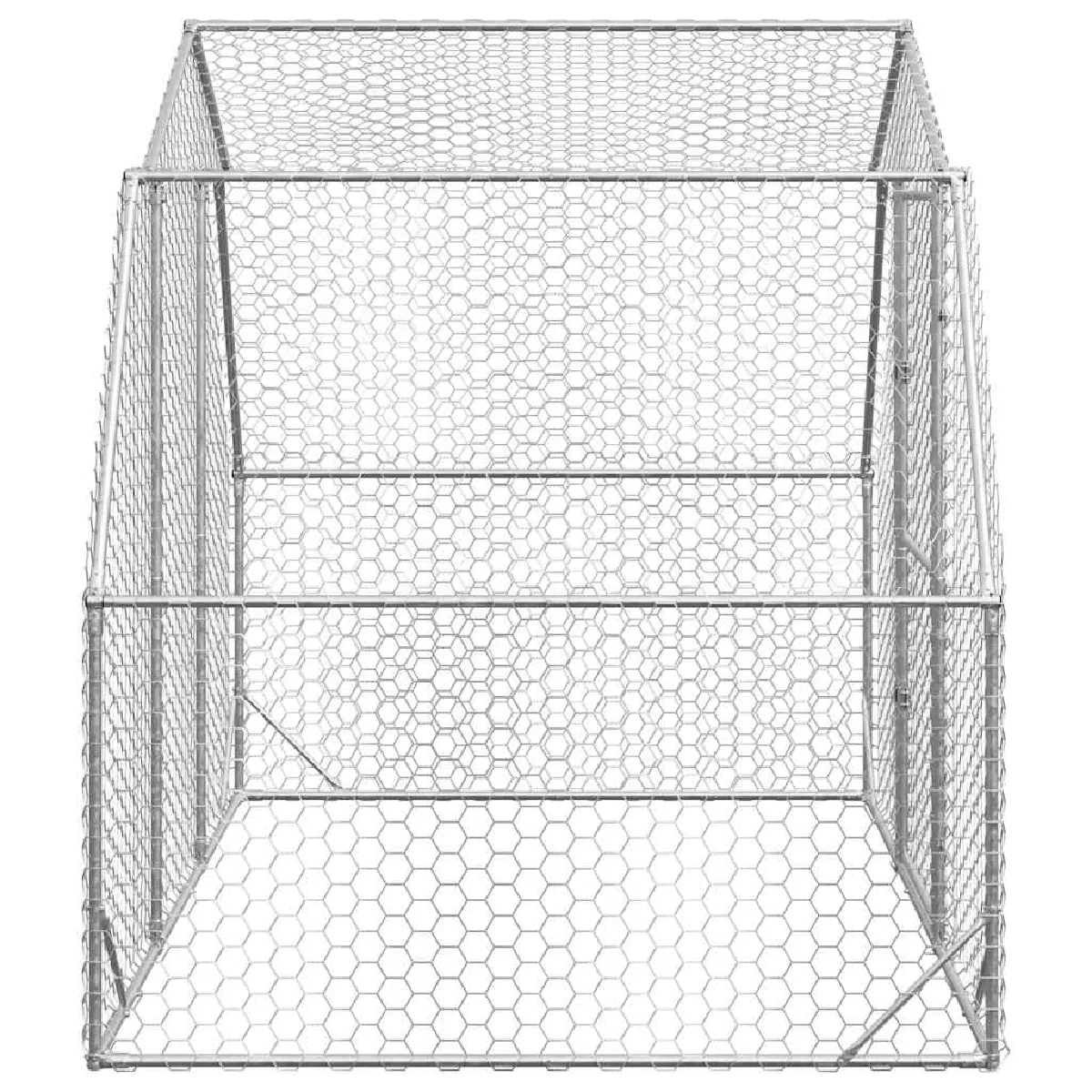 vidaXL Poulailler 2,5x2x2,25 m acier galvanisé