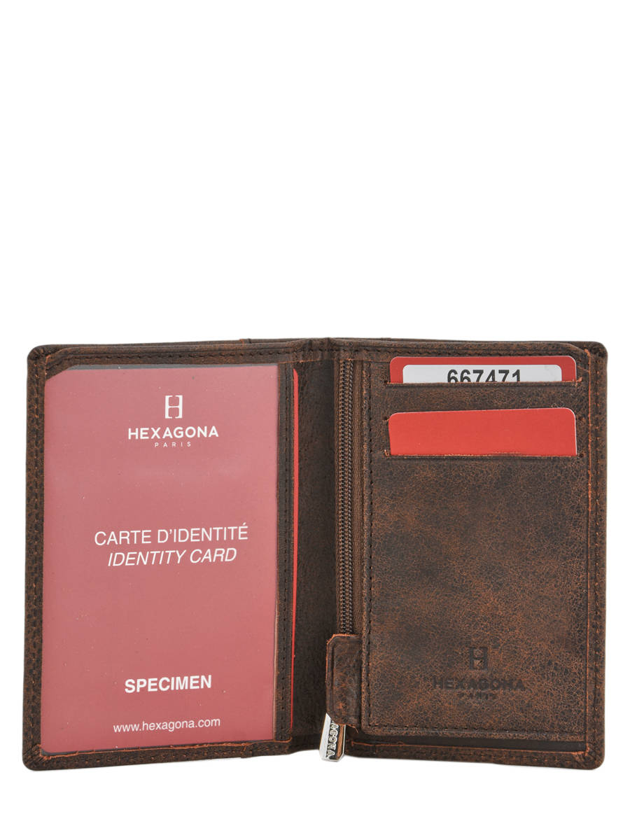 Portefeuille cuir HEXAGONA
