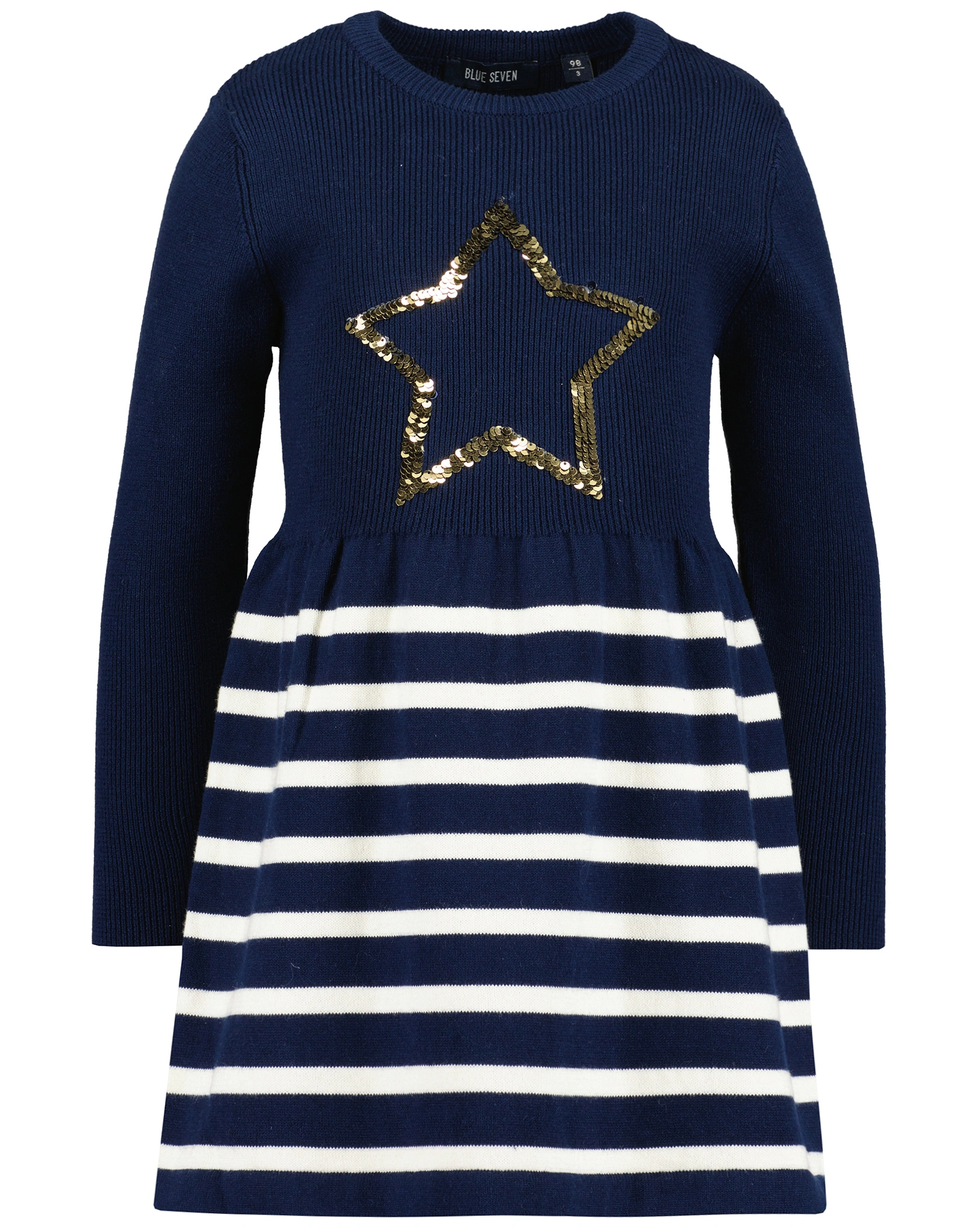Strickkleid SAILOR STAR gestreift in nachtblau