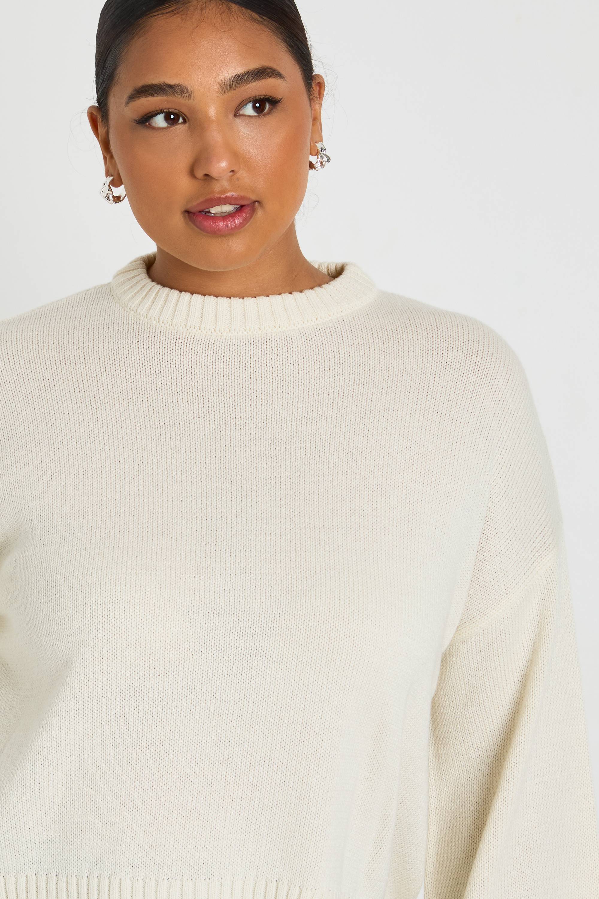 boohoo Plus Pull tricoté à col rond Plus