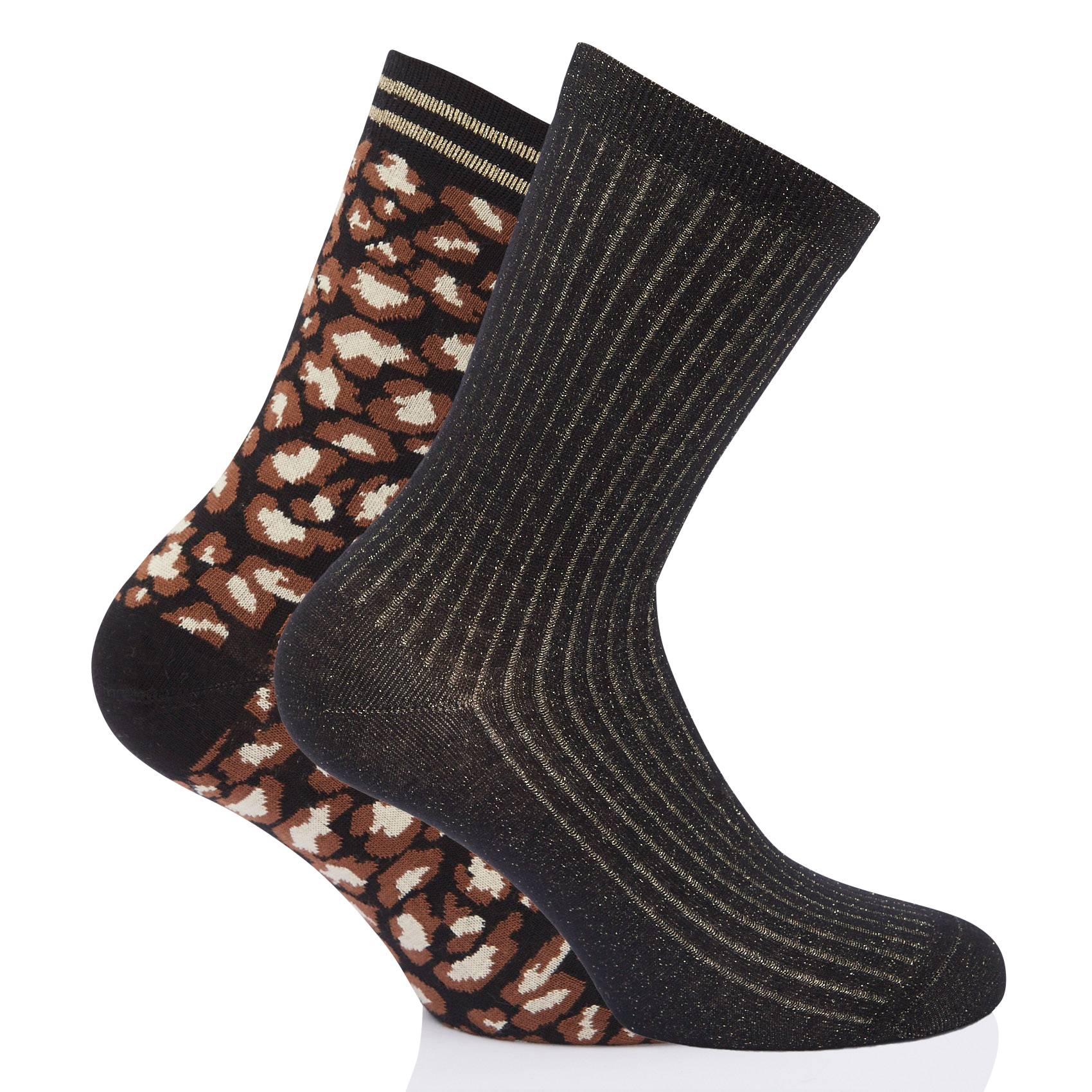 Lot de deux paires de chaussettes | Multicolore