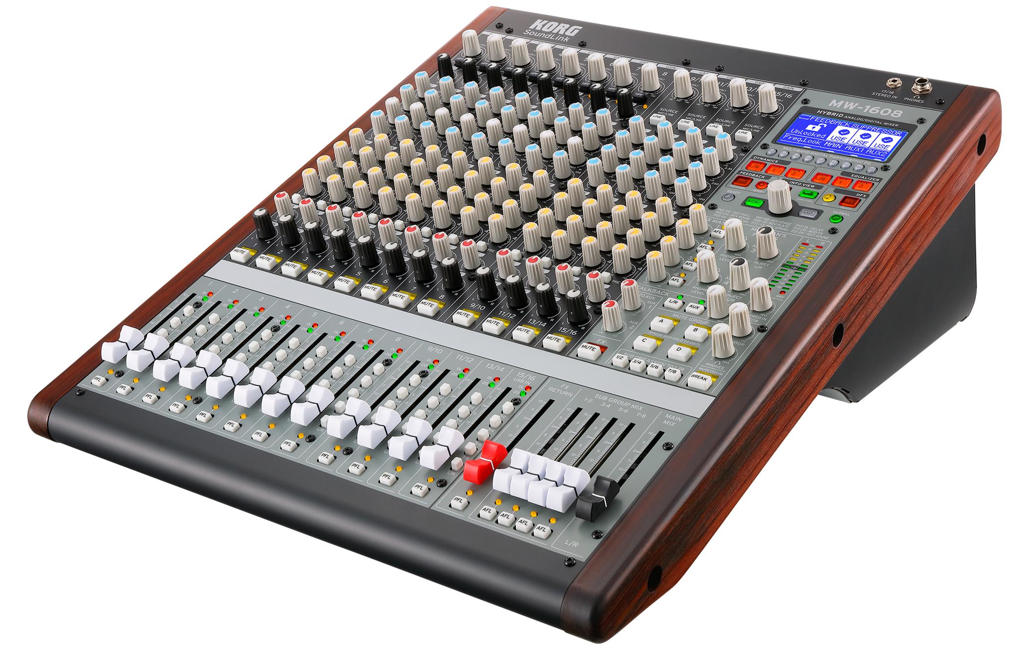 Mischpult MW-1608<br>Hybrider Analog-/Digital-Mixer mit intuitiver Bedienung