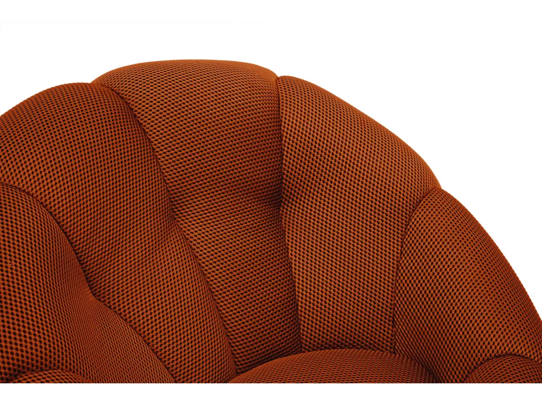 Fauteuil tissu rouge brique - FIGO
