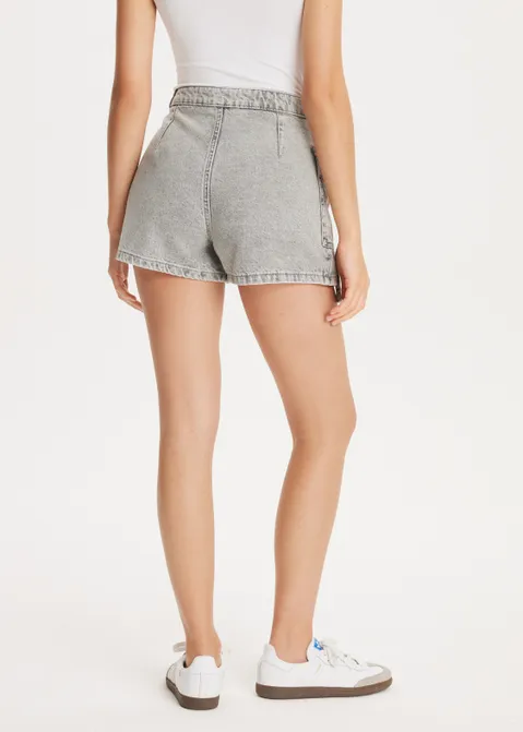 Denim cargo skort grijs (GRS.UM)