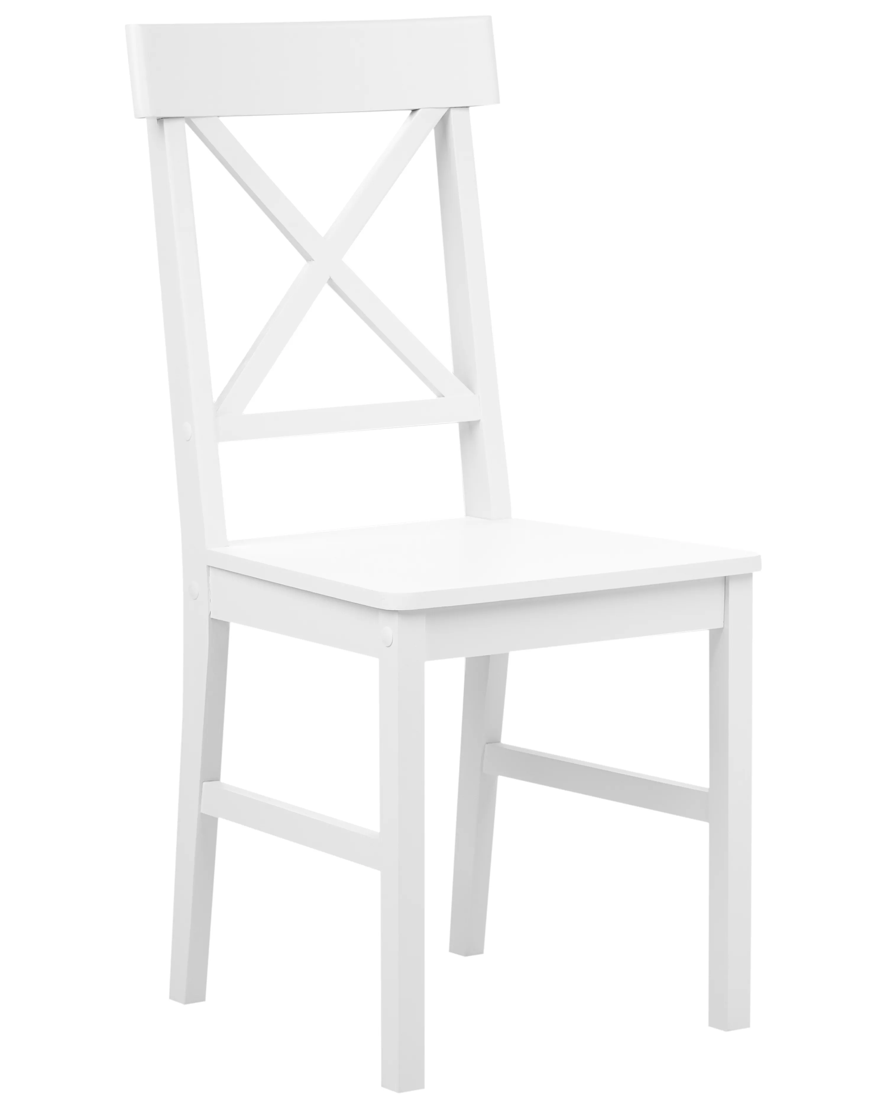Set van 2 eetkamerstoelen BARLEE Populierenhout Wit