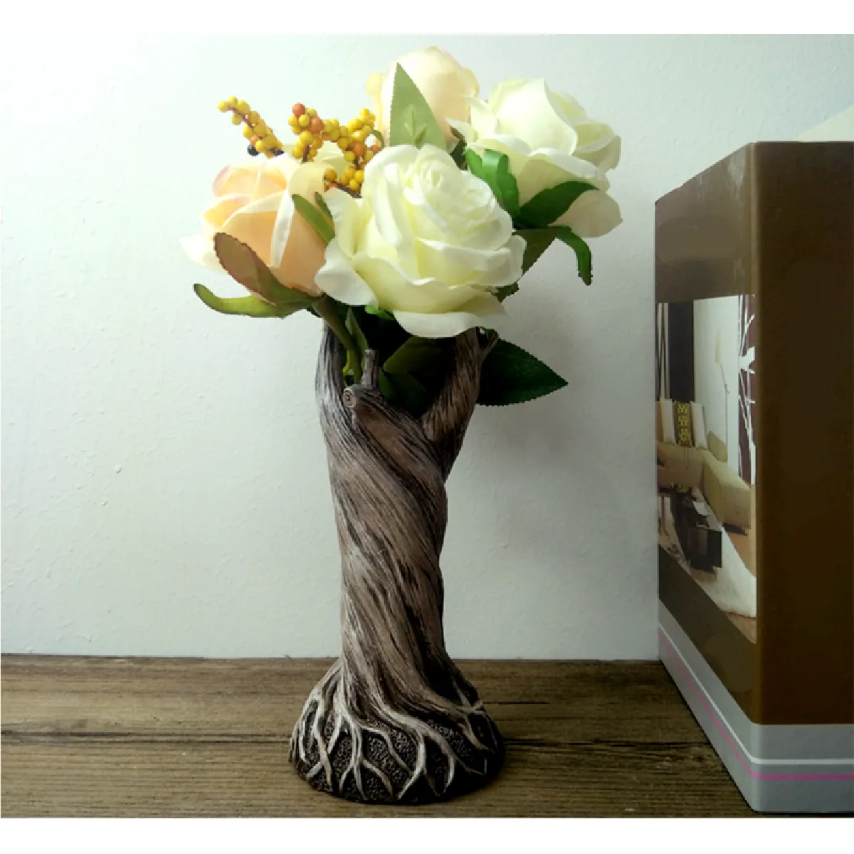 Pots Floraux Tronc d'Arbre