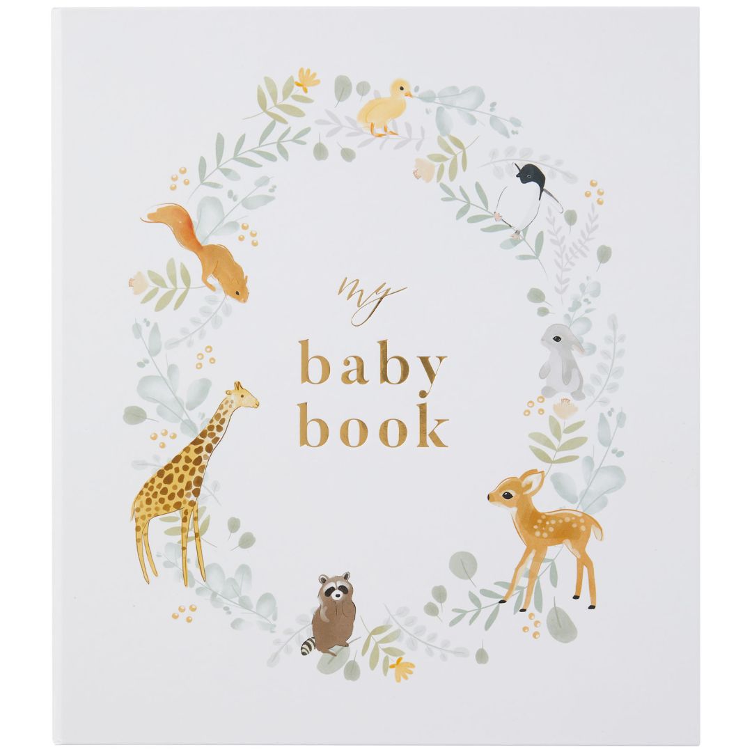 Blush and gold invulboek my baby book animals