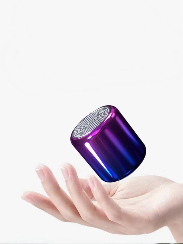 Bluetooth mini-højttaler i kromeret ombre, Lilla/Blå