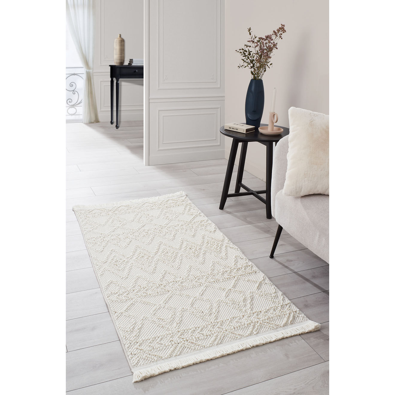 Nazar Rugs Tapis Bali 735 crème - 80x150 cm