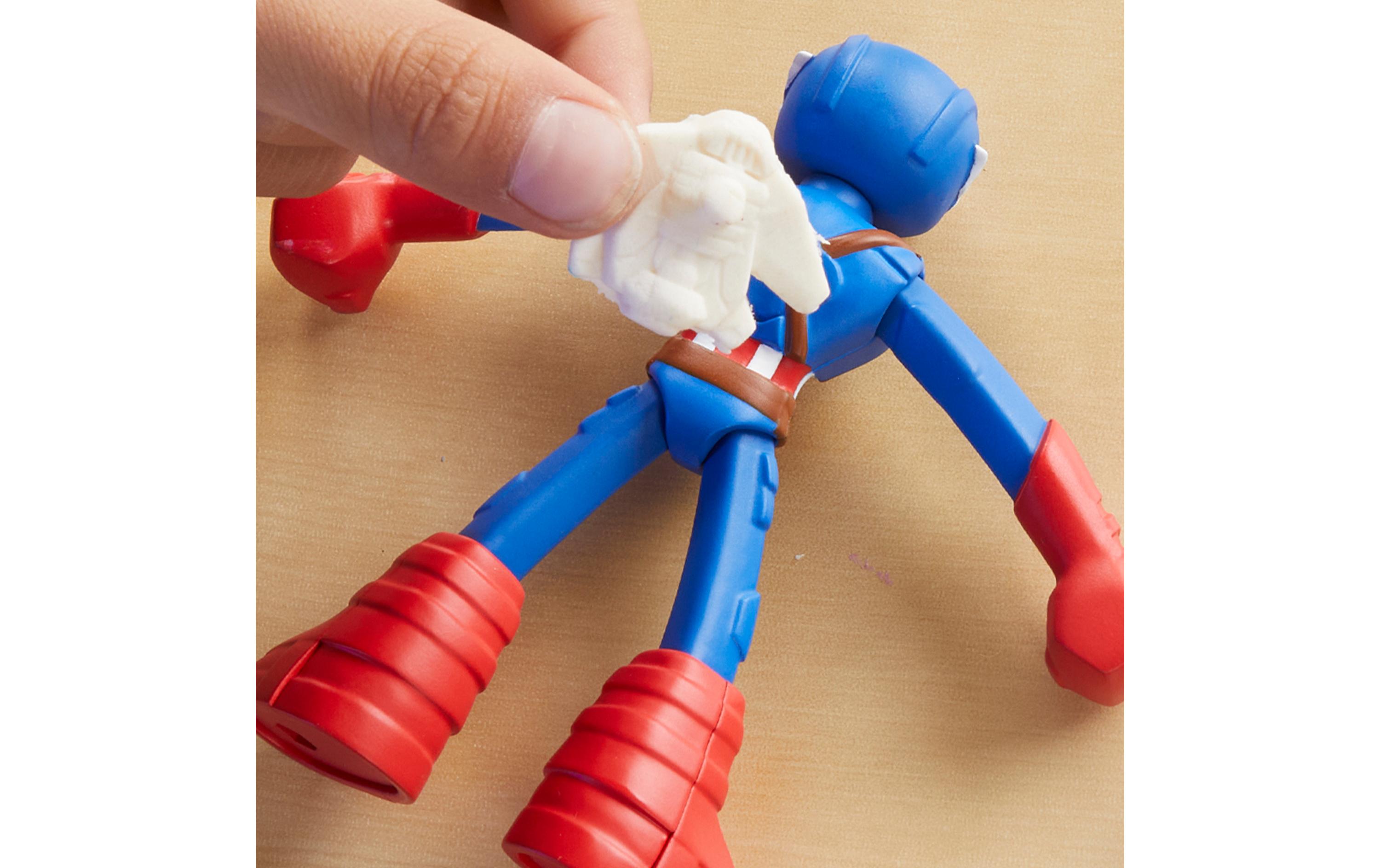 Knetspielzeug Marvel Captain America: Stempel-SchildSpielset mit Actionfigur und Knete