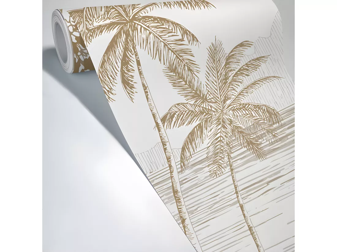 Papier Peint Panoramique L432xH270cm - La Plage Pecan - Papier intissé 150gr/m2