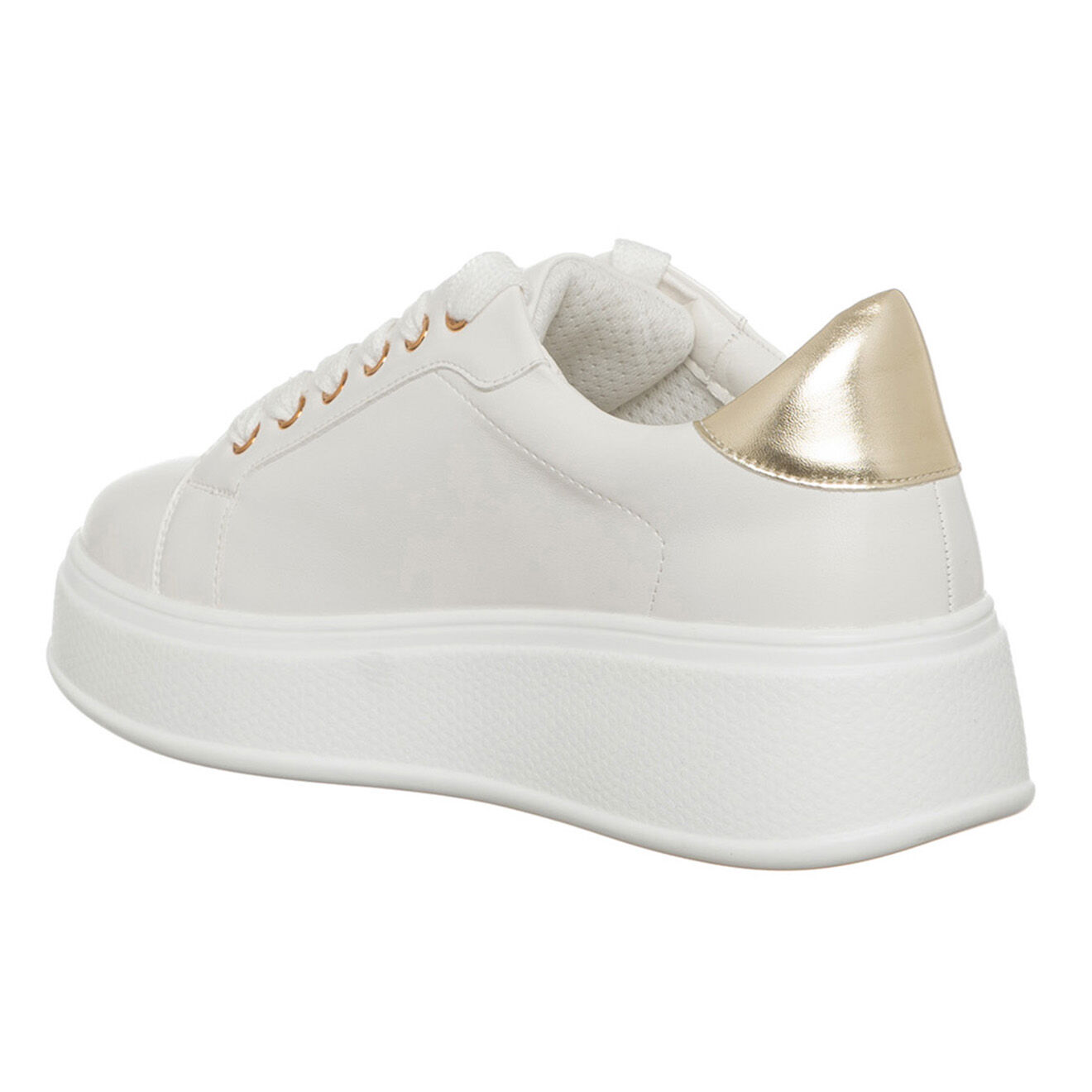 Loretta by Loretta Sneakers Lona écru/doré - Plateforme 5 cm