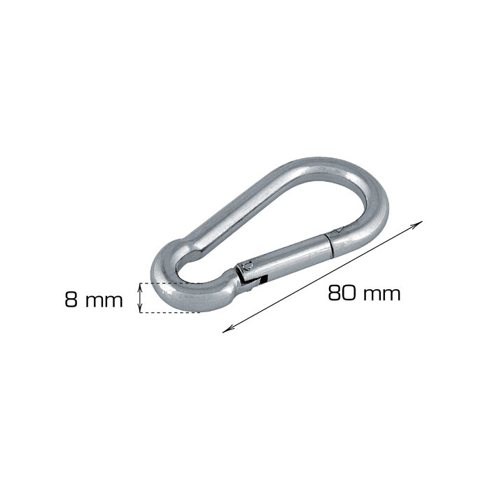 Brandmandshage Ø8 x 80 mm 2 stk.