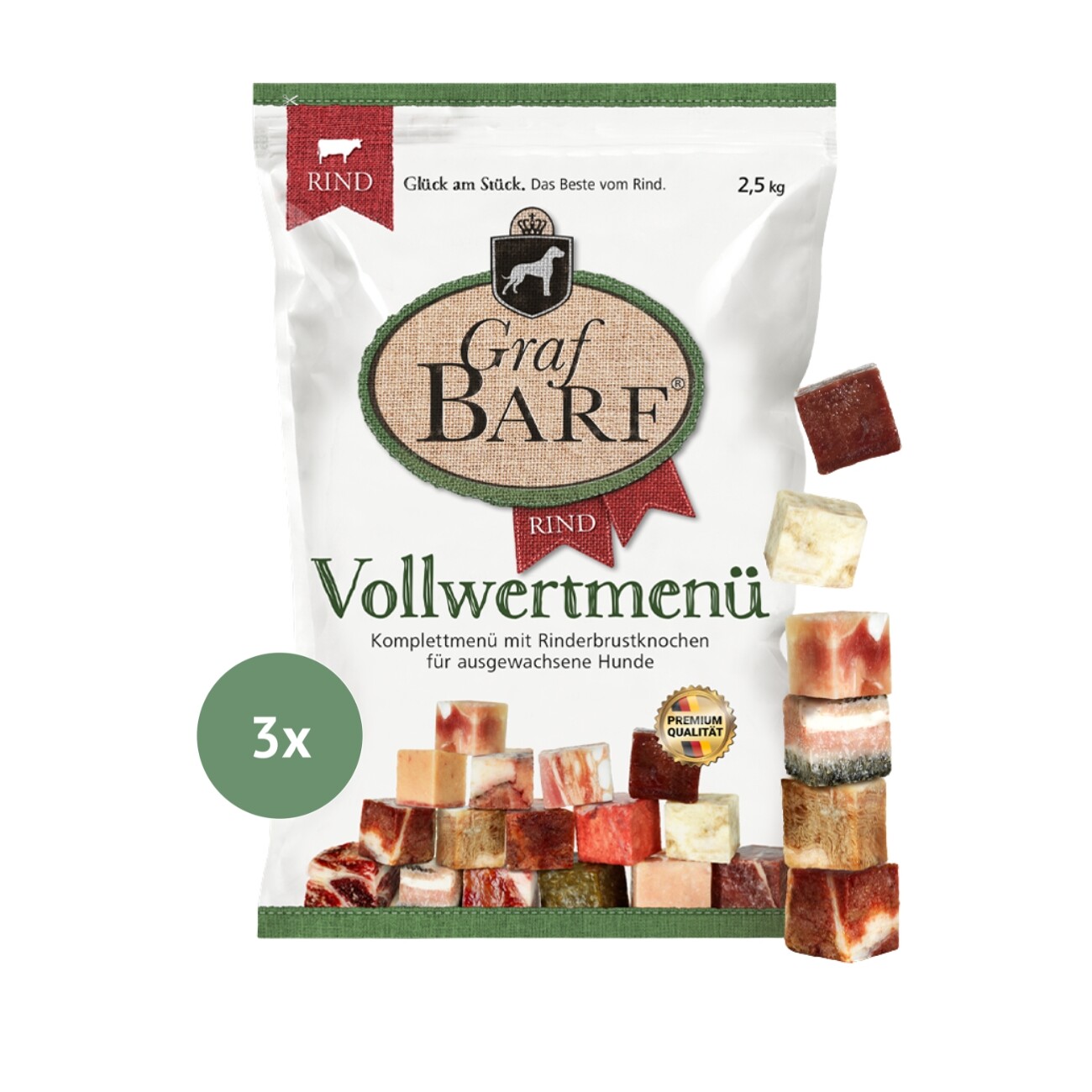 Graf Barf Rindermenü Mix 6x2,5kg