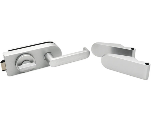 Pertura glasdeurbeslag Studio Raik WC aluminium geanodiseerd zilver