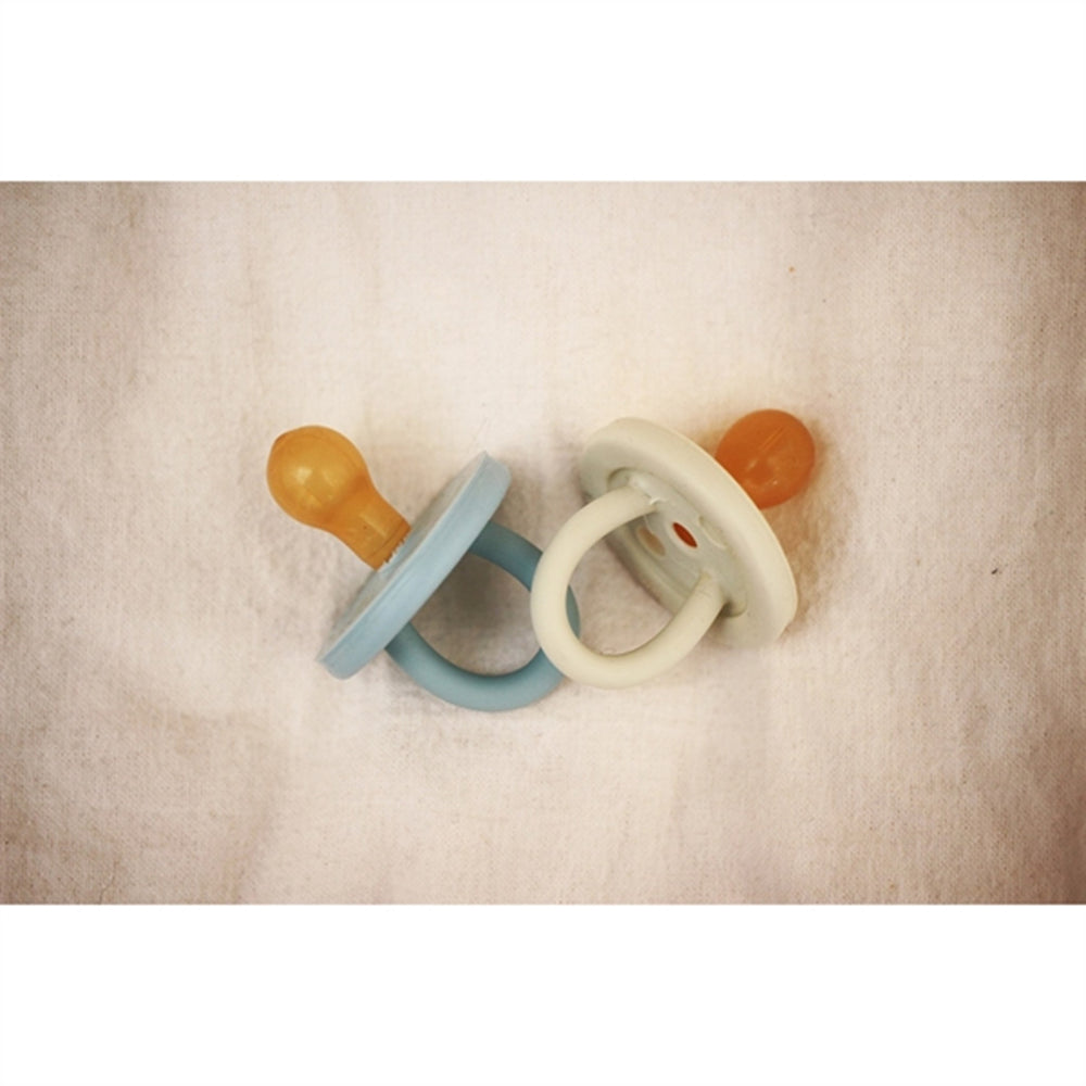 Køb Hevea Bumi Bébé Sut Rund 2-pack Denim & Sage
