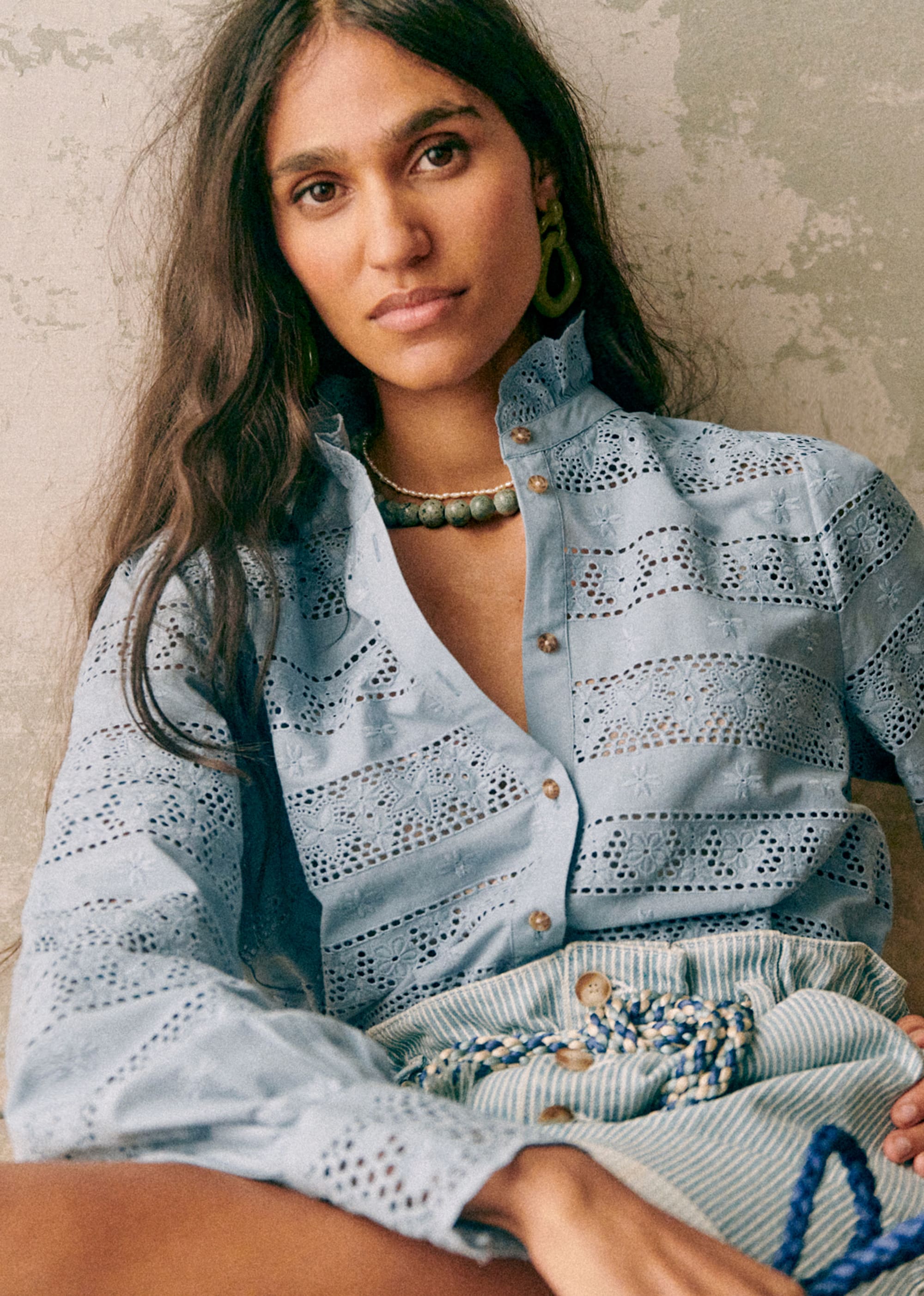 Chemise Cassy - Bleu Vintage - E-SHOP/CHEMISES & BLOUSES 5905246