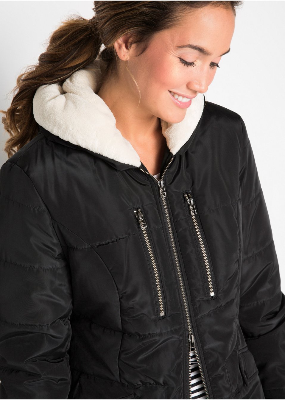 Veste avec capuche doublée