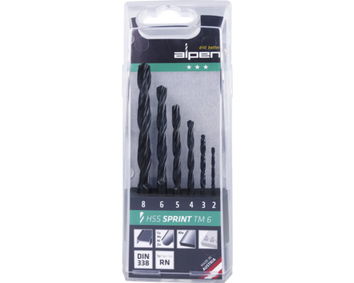 HSS metaalborenset Alpen 6-delig