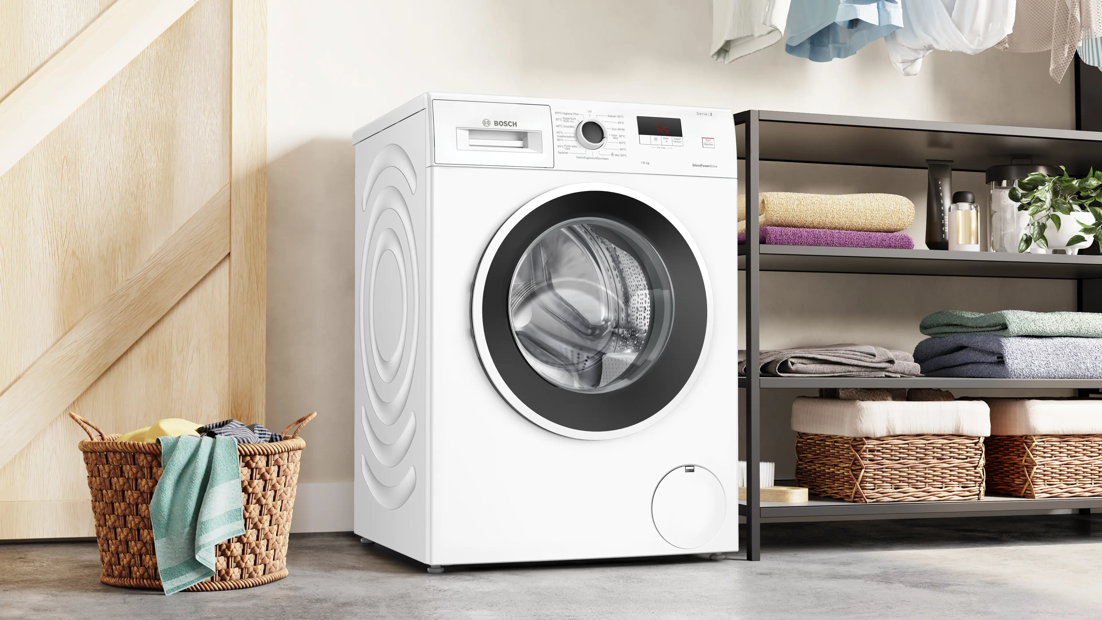 Serie 2 Wasmachine, voorlader 8 kg max. 1400 rpm
