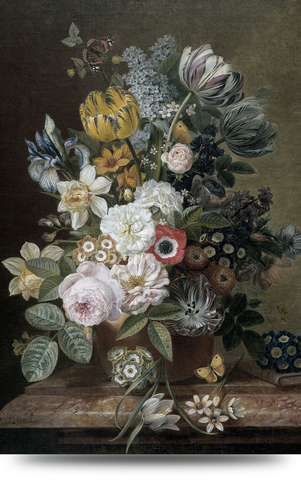 Bloemstillevens Rijksmuseum - Canvas schilderijen 5 - 60 x 90 cm