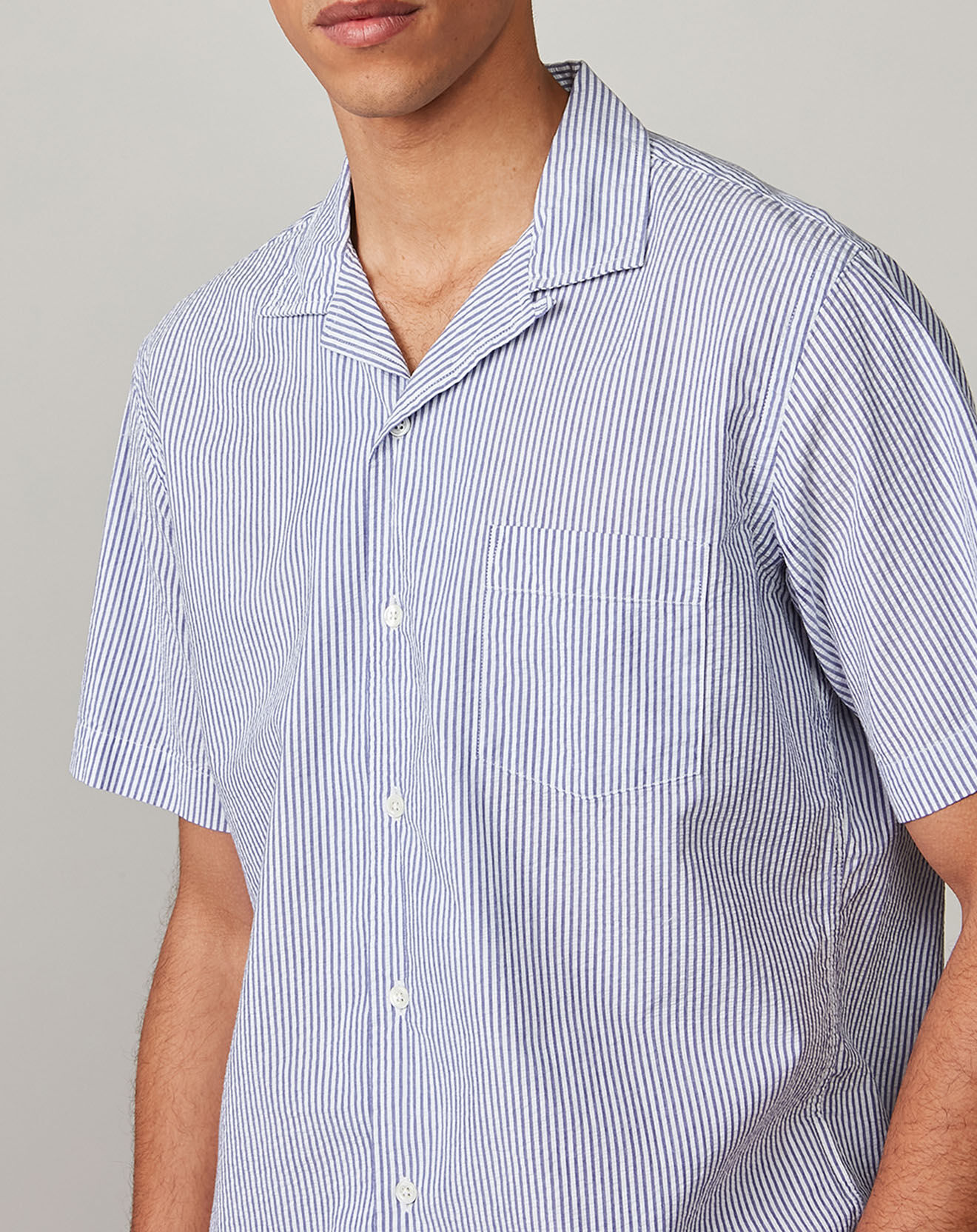 Hartford Chemise regular Palm bleue
