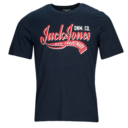 Jack & Jones - JJELOGO TEE SS O-NECK 2 COL AW23 SN - Marine