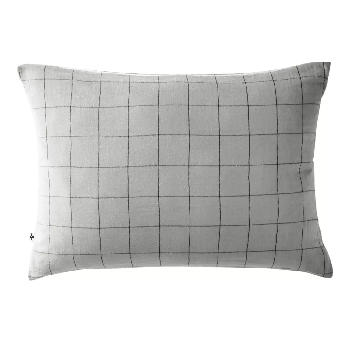 Taie d'oreiller rectangulaire gaze de coton (50 x 70 cm) Gaïa Match Gris nuage